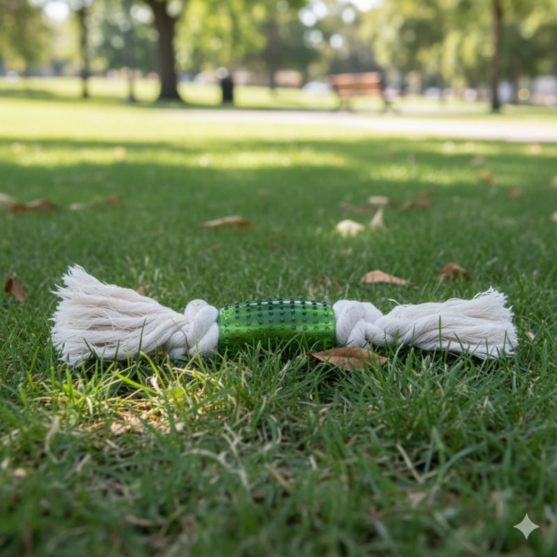 Durable Rope Chew Toy - Side View (TPR003)