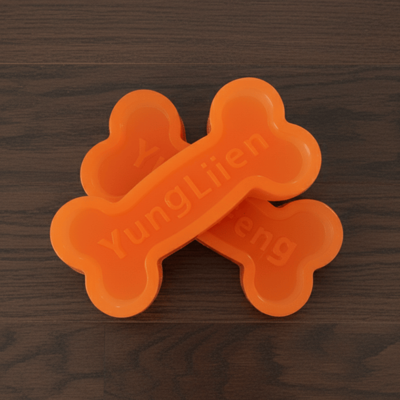 Tough Rubber Chew Bone - Side View (TPR008)