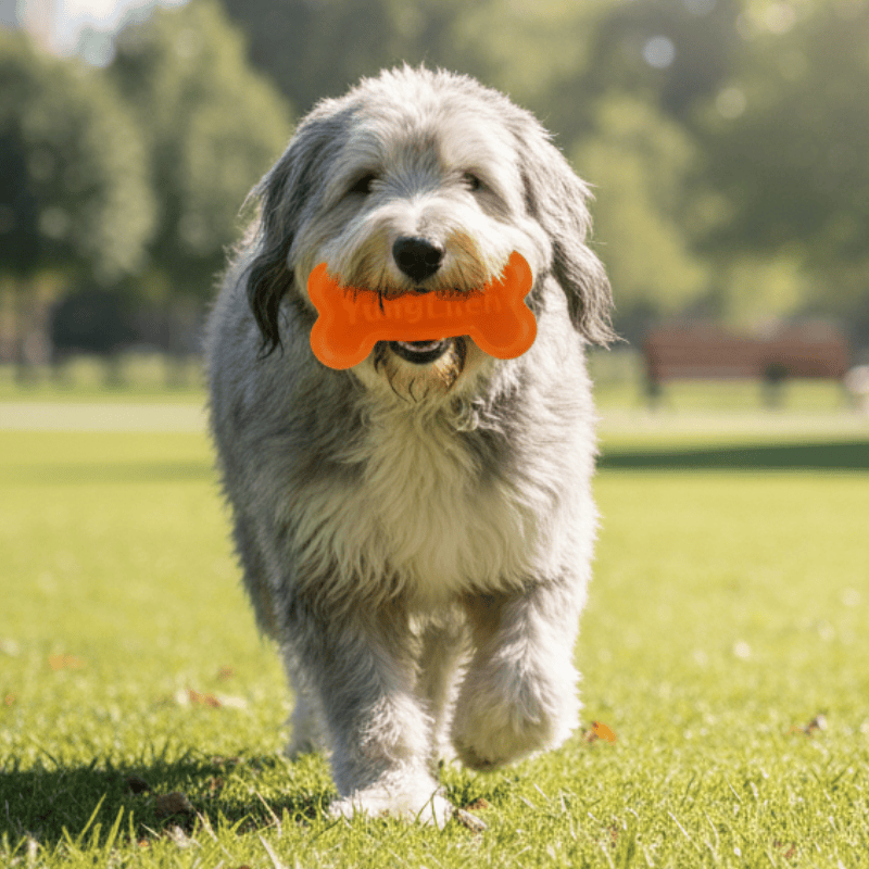 Tough Rubber Chew Bone - Close-up (TPR008)