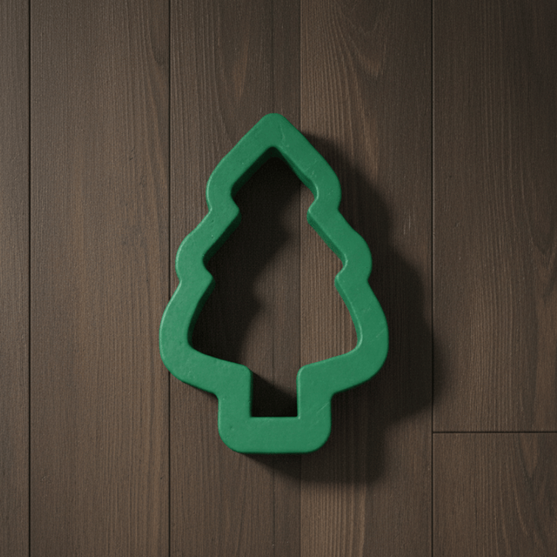 Christmas Tree Rubber Chew Toy - Side View (YF015)