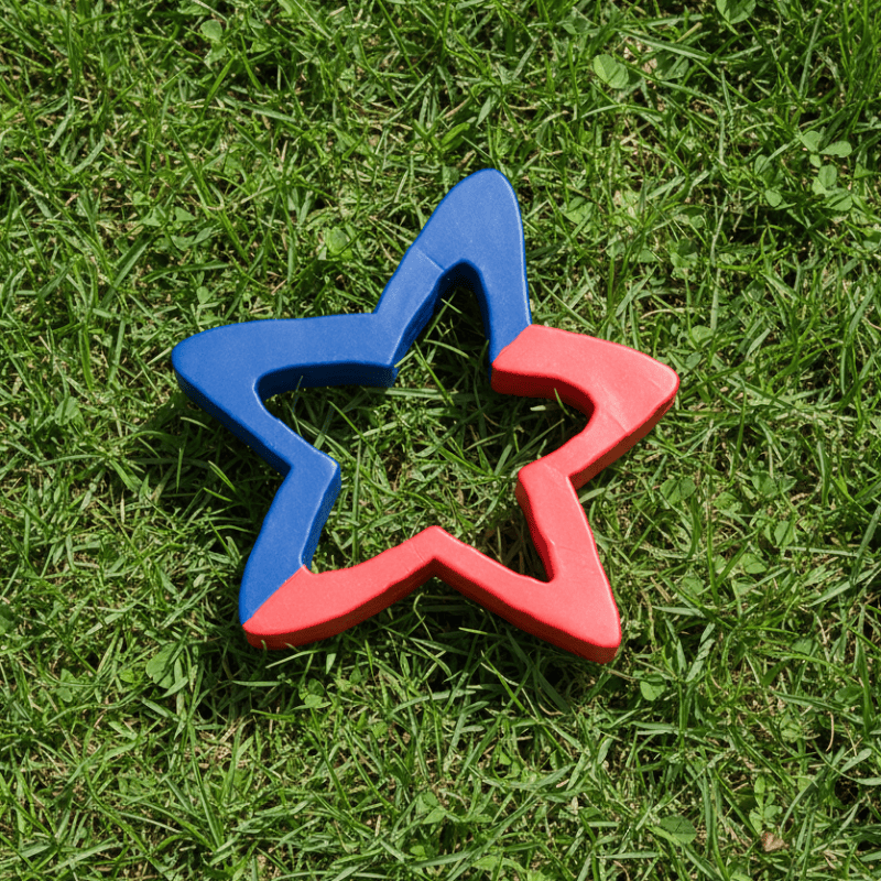 Star Shape Rubber Chew Toy - Side View (YF016)
