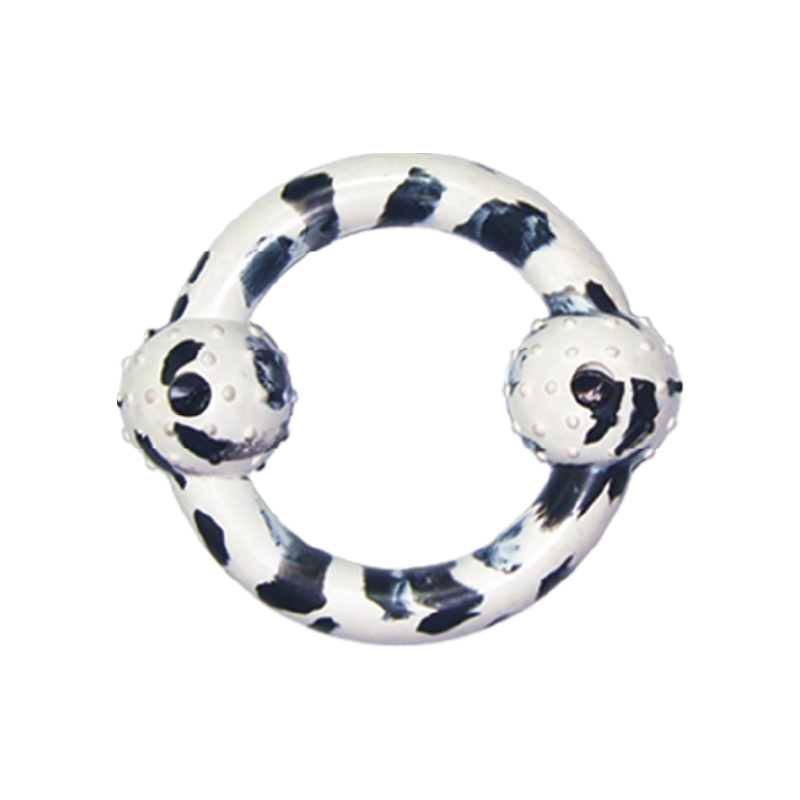 Dual Ball Rubber Ring Dog Toy - Dog Toy (YF039)