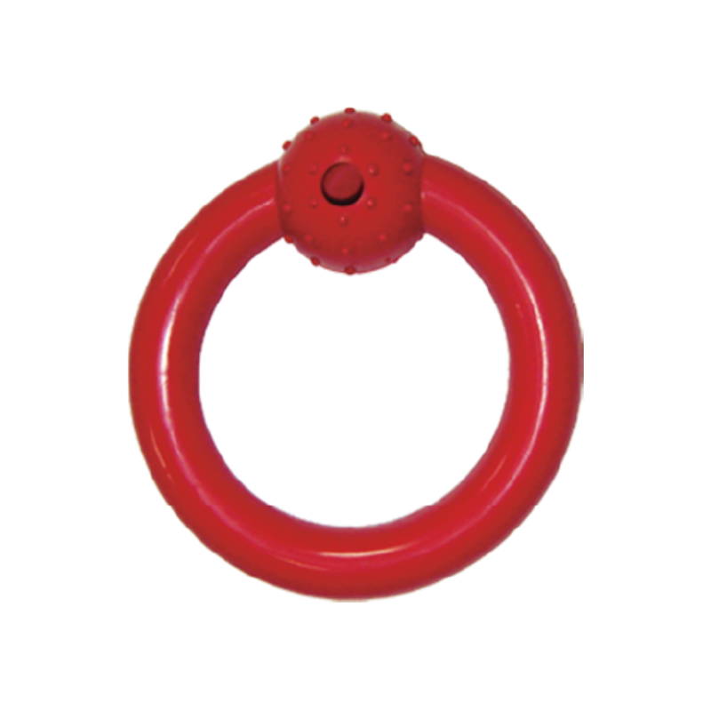 Ring with Ball Rubber Dog Toy - Dog Toy (YF041)