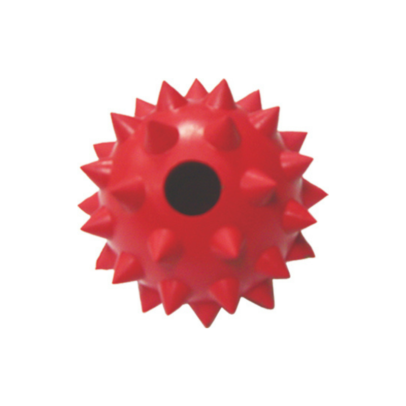 Durable Rubber Dog Toy – Spiky Ball (Red) - Dog Toy (YF054)
