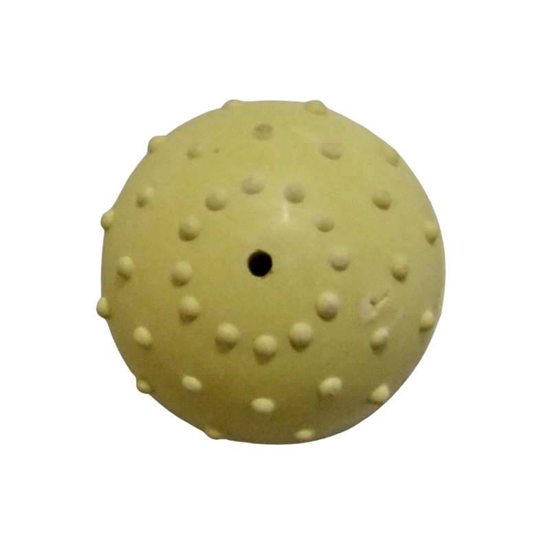 Rubber Bumpy Ball Dog Toy with Bell - Detail View (YF055)