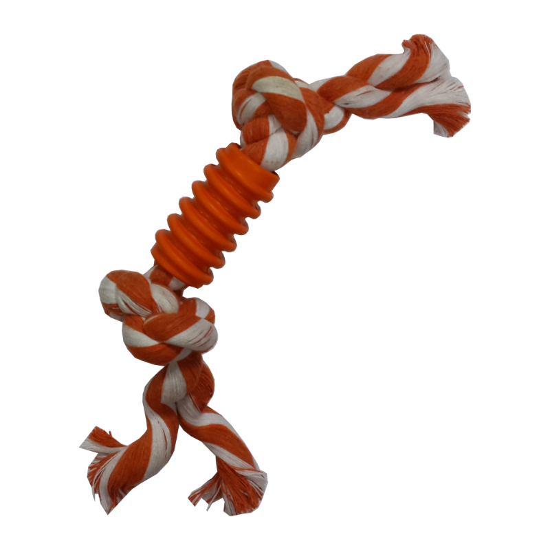 Cotton Rope & Rubber Dog Toy - Dog Toy (YF101)
