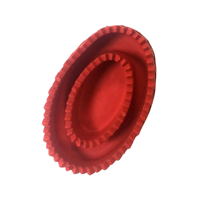 Rubber Dog Grooming Curry Brush (Red) - Dog Toy (YF112)