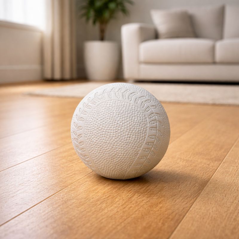 Baseball-Style Dog Toy - Side View (YF119)