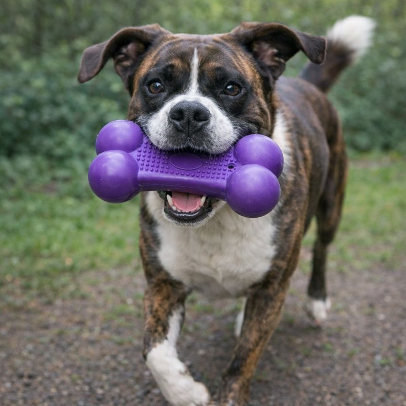 Bone-Shaped Dog Toy (Color Variant) - Detail View (YF122)