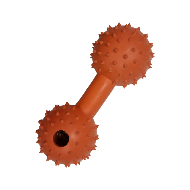 Spiked Dumbbell Dog Toy with Bell - Dog Toy (YF128)