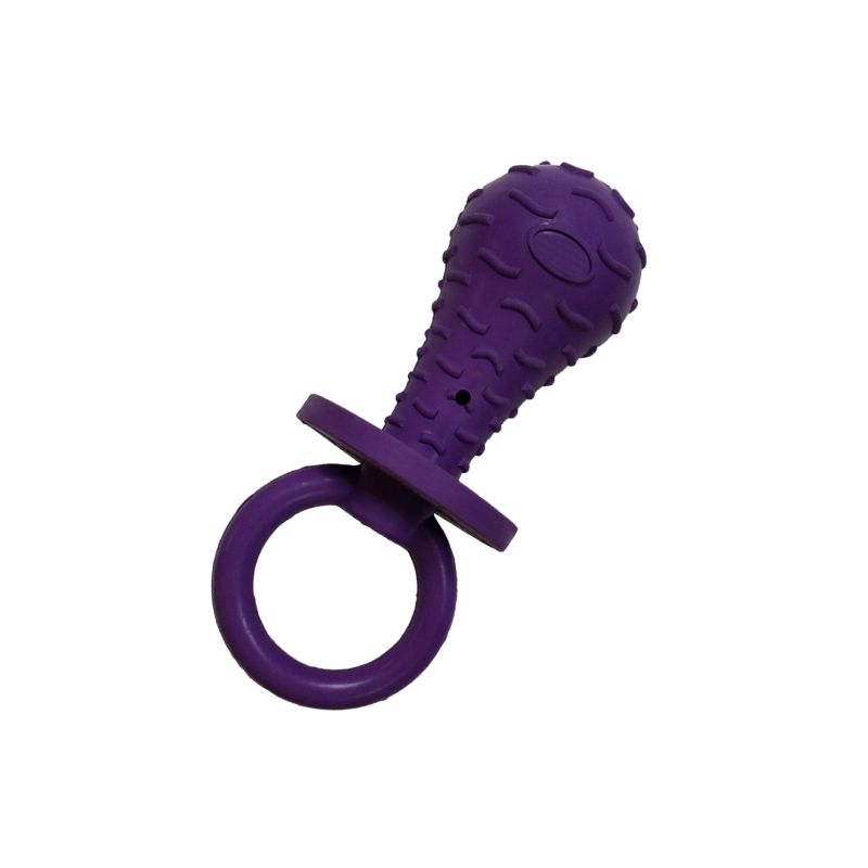 Pacifier-Style Dog Chew Toy (Purple) - Dog Toy (YF130)