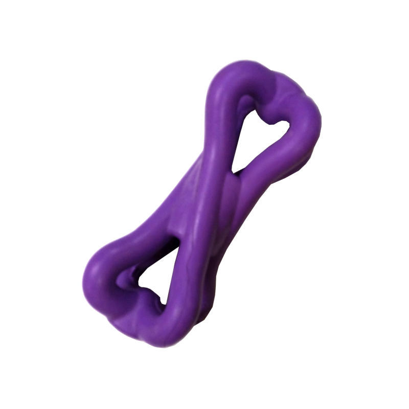 Rubber Dog Bone Toy (Purple) - Dog Toy (YF132)