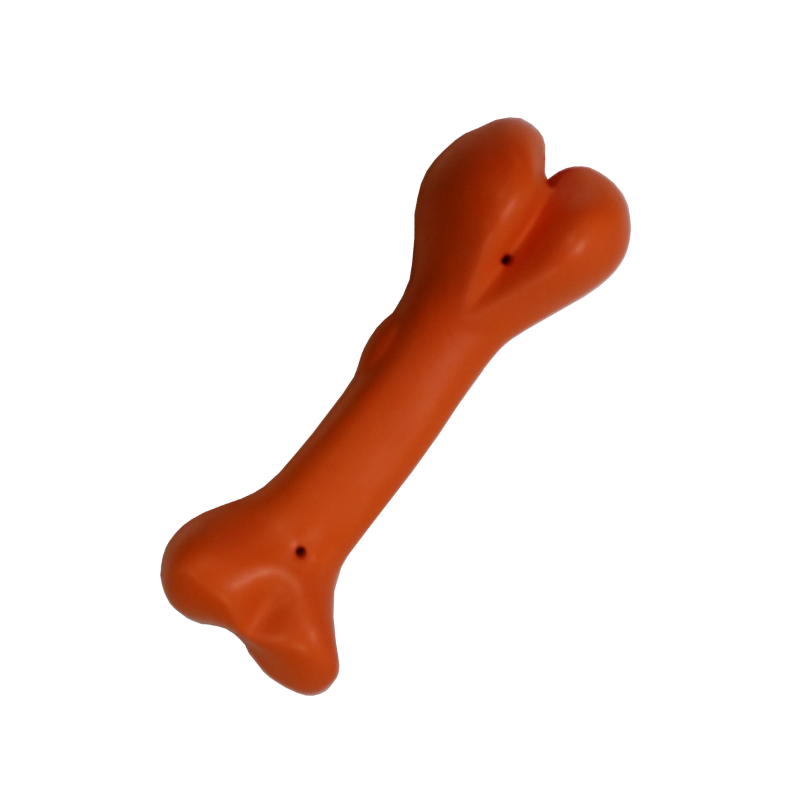Classic Rubber Dog Bone Toy (Orange) - Dog Toy (YF134)